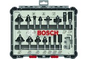 Fræser - Bosch Bitsæt til fræsejern, 15 dele, blandet, skaft på 1/4" - 2607017473