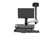 Skærmholder - Ergotron SV Combo System with Worksurface & Pan Small CPU Holder - mounting kit (Lift and Pivot) - 45-594-026