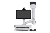 Skærmholder - Ergotron SV Combo System with Worksurface & Pan Small CPU Holder - mounting kit (Lift and Pivot) - 45-594-216