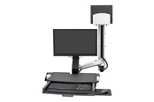 Skærmholder - Ergotron SV Combo System with Worksurface & Pan Medium CPU Holder - mounting kit (Lift and Pivot) - 45-595-026