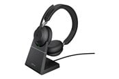 Hovedtelefoner/headset - Jabra Evolve2 65 Link380a MS Stereo Stand Black - 26599-999-989