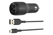 Mobil - Adaptere & Opladere - Belkin BOOST CHARGE Dual Charger - CCB001BTBK