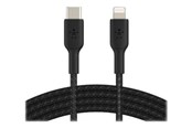 Skærmkabel - Belkin BoostCharge USB-C to Lightning Cable - Braided - 2m - Black - CAA004BT2MBK