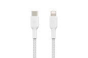 Skærmkabel - Belkin BoostCharge USB-C to Lightning Cable - Braided - 2m - White - CAA004bt2MWH