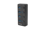 USB hub - Natec NHU-1557 Hub USB 3.0 Mantis2 4-ports USB hub - USB 3.2 - 4 ports - Sort - NHU-1557