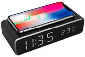 Boligindretning - Gembird Digital alarm clock with Qi wireless charging function - Black - DAC-WPC-01