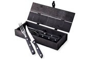 Borddækning - Gense Old Farmer Black steak/grill cutlery 4 pcs - 7319011065506