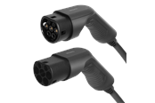 Elbil ladere - Deltaco e-Charge EV-1213 opladningskabel til elbiler, type 2 til type 2, 1 fase, 32 A, 7,6 kW, 3 meter, sort - EV-1213