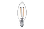 Lyskilder - Philips LED pære Classic Kerte 2W/827 (25W) Klar E14 - 929001238395