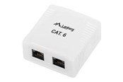 Netværkstilbehør - Lanberg OU6-0002-W - network surface mount box - OU6-0002-W