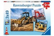 Puslespil - Ravensburger Digger At Work! 3x49P Floor - 50321