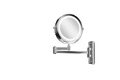Makeupspejl - Gillian Jones LED Wall double sided mirror in silver  x 10 magnifying - 10246