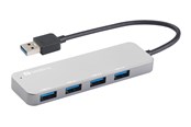 USB hub - Sandberg 4-Port USB 3.0 Hub USB hub - USB 3.0 - 4 ports - Sølv - 333-88