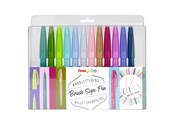 Skrive- og Tegneværktøjer - Pentel SES15C-12 Brush Sign Pen sæt NEW - SES15C-12