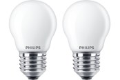 Lyskilder - Philips LED pære Classic Krone 2,2W/827 (25W) mat 2-pak E27 - 929001345670