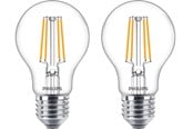 Lyskilder - Philips LED pære Classic Standard 4,3W/827 (40W) klar 2-pak E27 - 929001890067