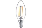 Lyskilder - Philips LED pære Classic Kerte 4,3W/827 (40W) klar E14 - 929001889755