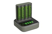 Batteri - GP ReCyko Speed-oplader M451 (USB) med ladestation D451, inkl. 4 stk. AA 2600 mAh NiMH batterier - 202241