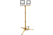 Lamper - Pro LED projektør med teleskop stativ, 2x50W 6500K, gul/sort - 4040849499845