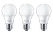 Lyskilder - Philips LED pære Standard 8W/827 (60W) Mat 3-pak E27 - 929002306203