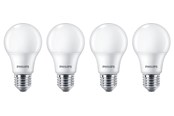 Lyskilder - Philips LED pære Standard 8W/827 (60W) Mat 4-pak E27 - 929002306204