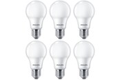 Lyskilder - Philips LED pære Standard 8W/827 (60W) Mat 6-pak E27 - 929002306205