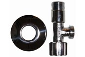 Fittings - Megatherm Unite stopventil, 1/2" x 3/8" med 77 mm roset kort version - 744388826