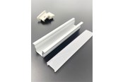 Lamper - DEVELTRON Alu profil 9, med opal cover til nedfræsning - 2,5 m - DVT27109