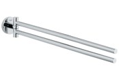 Badeværelsestilbehør - Grohe Essentialt Cube dobbelt håndklædestang, krom - 40371001