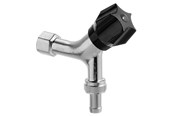 Fittings - Frese 1/2" aftapventil med muffe, kontra og slangeforskruning, forkromet - 29-1237