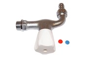Fittings - Megatherm Aftapventil 1/2" med slf kronegreb matforkromet - 741415004