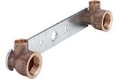 Brus og monteringstilbehør	 - Viega Gemini montageblok 15 mm x 1/2" x 150 mm rødgods - 104986