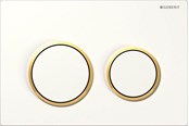 Installationssystemer - Geberit betjeningsplade omega20, hvid/guld/hvid - 115.085.KK.1
