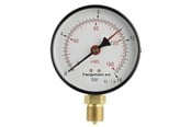 Måleinstrumenter - Erik Færgemann Manometer 1/2xø100 0-10 bar/0-100 mvs, nedadrettet studs - 481104-084R