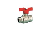 Fittings - Pettinaroli kuglehane m/T greb rød 52CE/1 muffe/nippel 3/4" - 52CE/1-006