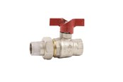 Fittings - Pettinaroli kuglehane m/T greb rød 52CE muffe/forskruning 11/4" - 52CE/3-010