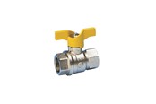 Fittings - Pettinaroli kuglehane m/T greb gas gult G52 muffe 1/2" - G52-004