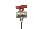 Fittings - Pettinaroli kuglehane m/T greb rød 52CES muffe/muffe/følertilsl. 1/2" - 52CES-004