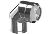 Kedler og skorstene - Bosch aftræksbøjning balanceret 87° dn80/125 rustfrit stål - 7738112700