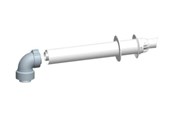 Kedler og skorstene - Megatherm Aftræk vandret balanceret dn 60/100 - CT00301