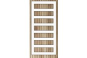 Håndklæderadiator og tilbehør - Kriss sigma håndklædetørrer 1320 x 600 mm hvid (ral9010) - SG13260H