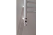 Håndklæderadiator og tilbehør - Kriss Nuvo 2, 300watt, rund profil, hvid - NT300RH