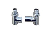 Håndklæderadiator og tilbehør - Kriss cylinder ventilsæt 1/2 l/l forkromet - KV3006C