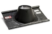Kedler og skorstene - Metalbestos Wood inddækning Ø250/150 5-32° flex Sort-lakeret - 317635256
