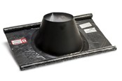 Kedler og skorstene - Metalbestos inddækning Ø230/130 5-32° flex sort - 317635236