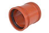 Kloakprodukter - Wavin 160 skydemuffe wafix pp rød - 1553150