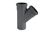 Afløb - ALIAXIS Ht-pp (amax pro) ø50 mm x 50 x 45° hvid gren - BTR-050-050-045