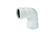 Afløb - Wavin 32x88,5°  wafix plus pp bøjning hvid - 1443306