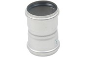 Afløb - Blücher dobbeltmuffe 75 mm rustfri - 841.075.075