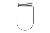 Lamper - Teknisk Belysnings Industri Cylinderglas sandblæst med gevind - 726B0044